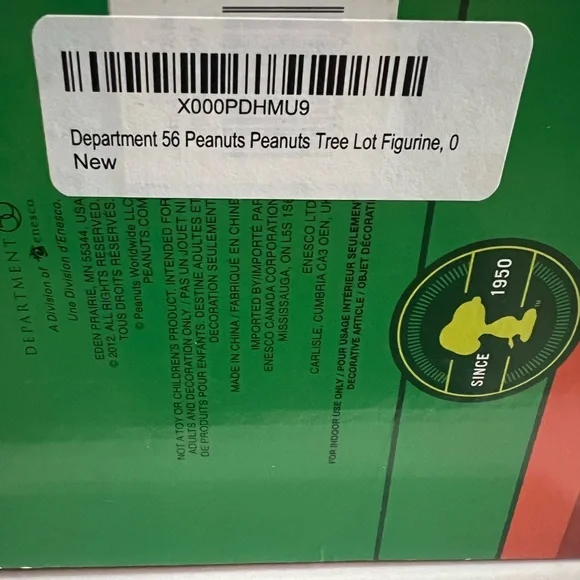 Vintage Department 56 “Peanuts Tree Lot” Set - Red, Green, Blue - Picture 5 of 5